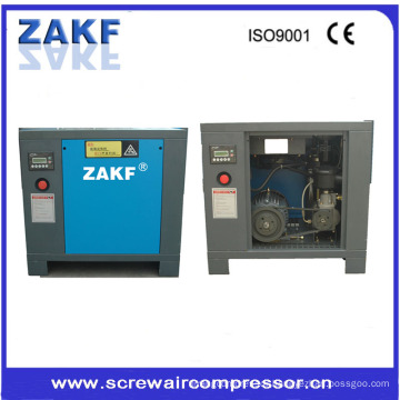 Lubricated 8bar 7.5hp / 5.5kw belt driven professional screw air compressor manufacturer